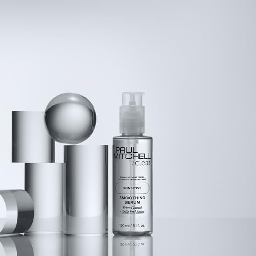 Paul Mitchell Clear Smoothing Serum, Blowout Primer, Fragrance Free, For Sensitive Scalp + Skin