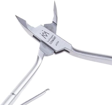 GERMANIKURE Luxury Cuticle Nipper in Leather Case, Double Sharpened, Ethically Made in Solingen Germany