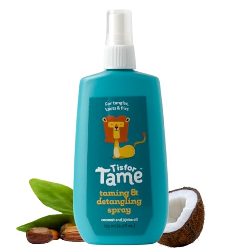 T is for Tame - Taming & Detangling Spray - Children's Hair Tamer with Natural Coconut Oil For Tangles, Knots & Frizz (Pack of 1)
