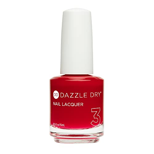 Dazzle Dry Nail Lacquer (Step 3) - Holly Berry - A semi-sheer true red. Semi-sheer cream. (0.5 fl oz)