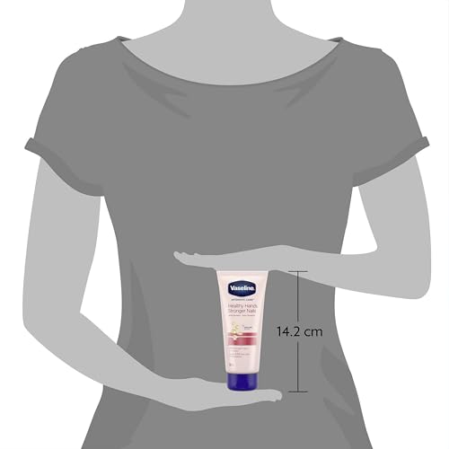 Vaseline Lotion, Healthy Hands Stronger Nails with Keratin 3-Pack – Intensive Care Hand Lotion with Petroleum Jelly, 3.4 Oz Ea