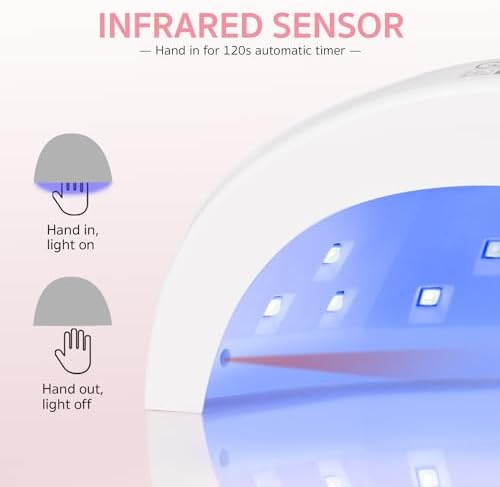 GAOY UV LED Nail Lamp, UV Light with LCD Display, Professional Nail Dryer with Automatic Sensor, 4 Timers and Sensitive Mode
