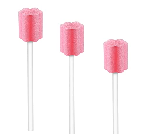 Disposable Untreated Oral Care Swabs, 250 Count (Pink+Plum)