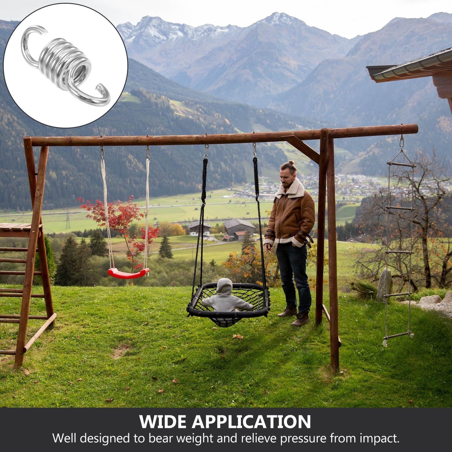 Pawsdot 2Pcs Springs for a Porch Swing Heavy Duty for Outdoor Relaxation Setup