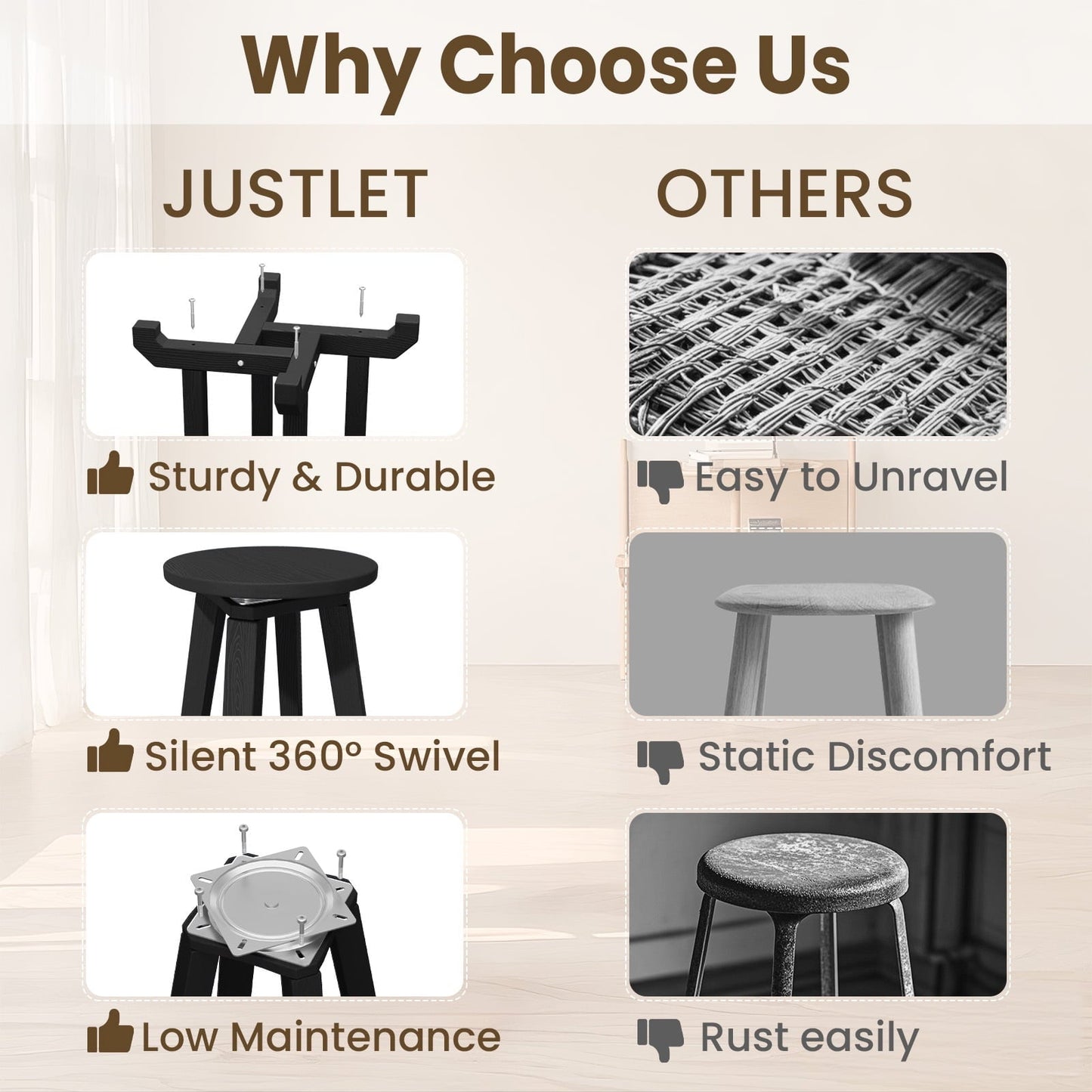 3-Piece Outdoor Bar Set – Weather-Resistant HDPE Bistro Furniture with Bar-Height Table & 2 Swivel Stools for Patio, Poolside, or Indoor Use,Black