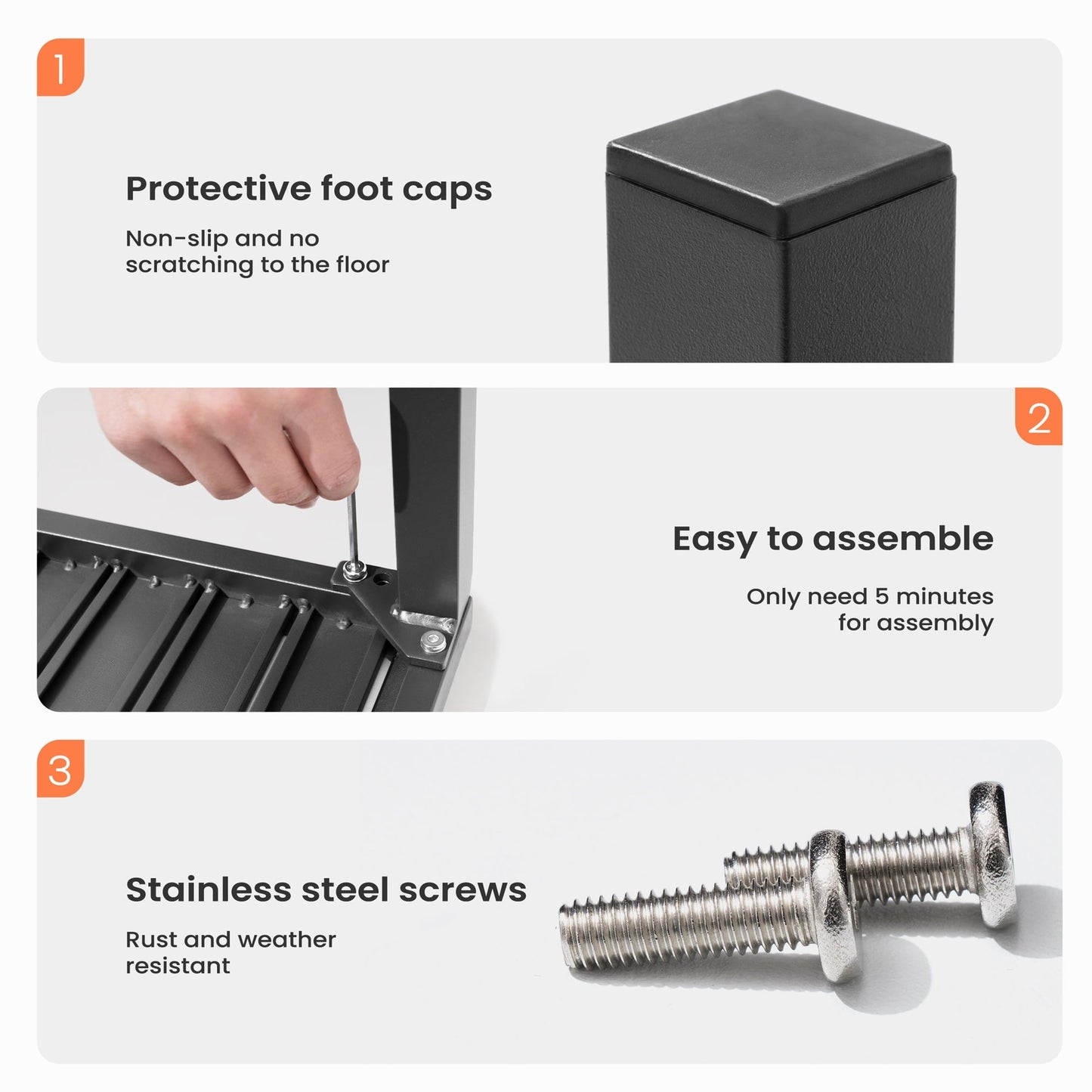 Pellebant Outdoor Square Aluminum Side Table, Black (Set of 2)