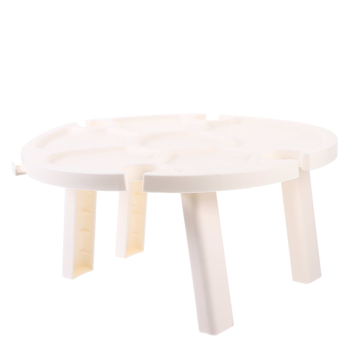 STRANDCHIC Portable Foldable Picnic Table for Home Use Lightweight Plastic White Outdoor Wine Table 27.5 x 16.5 inches