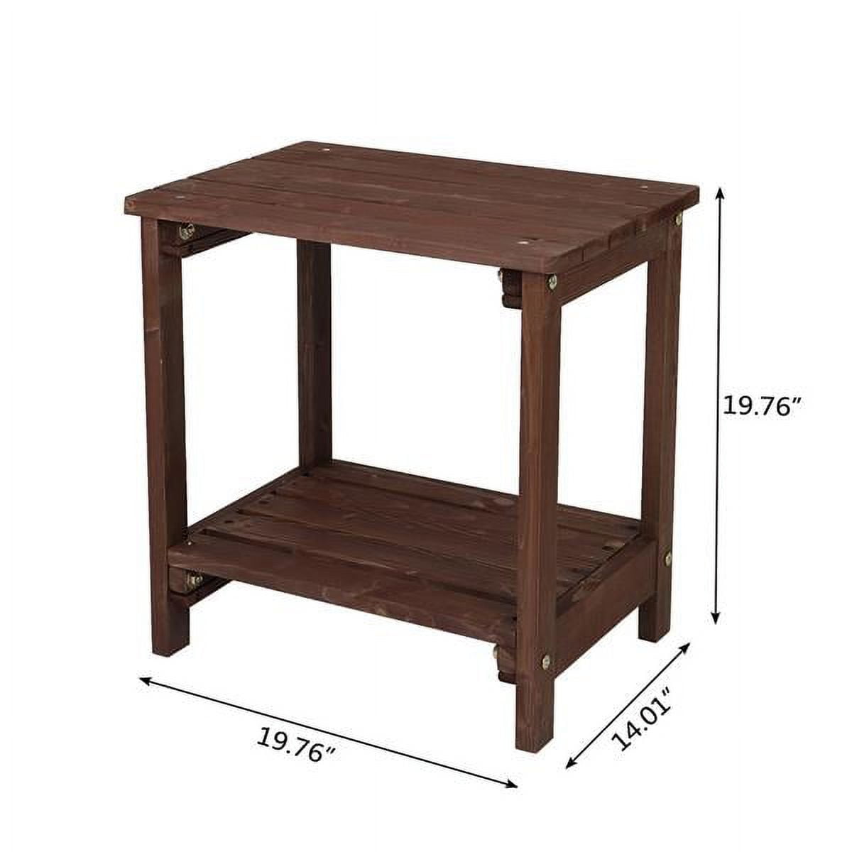 Rectangular Wood Side Table, Sturdy, Versatile for Bedroom, Living Room & Office , Light Brown