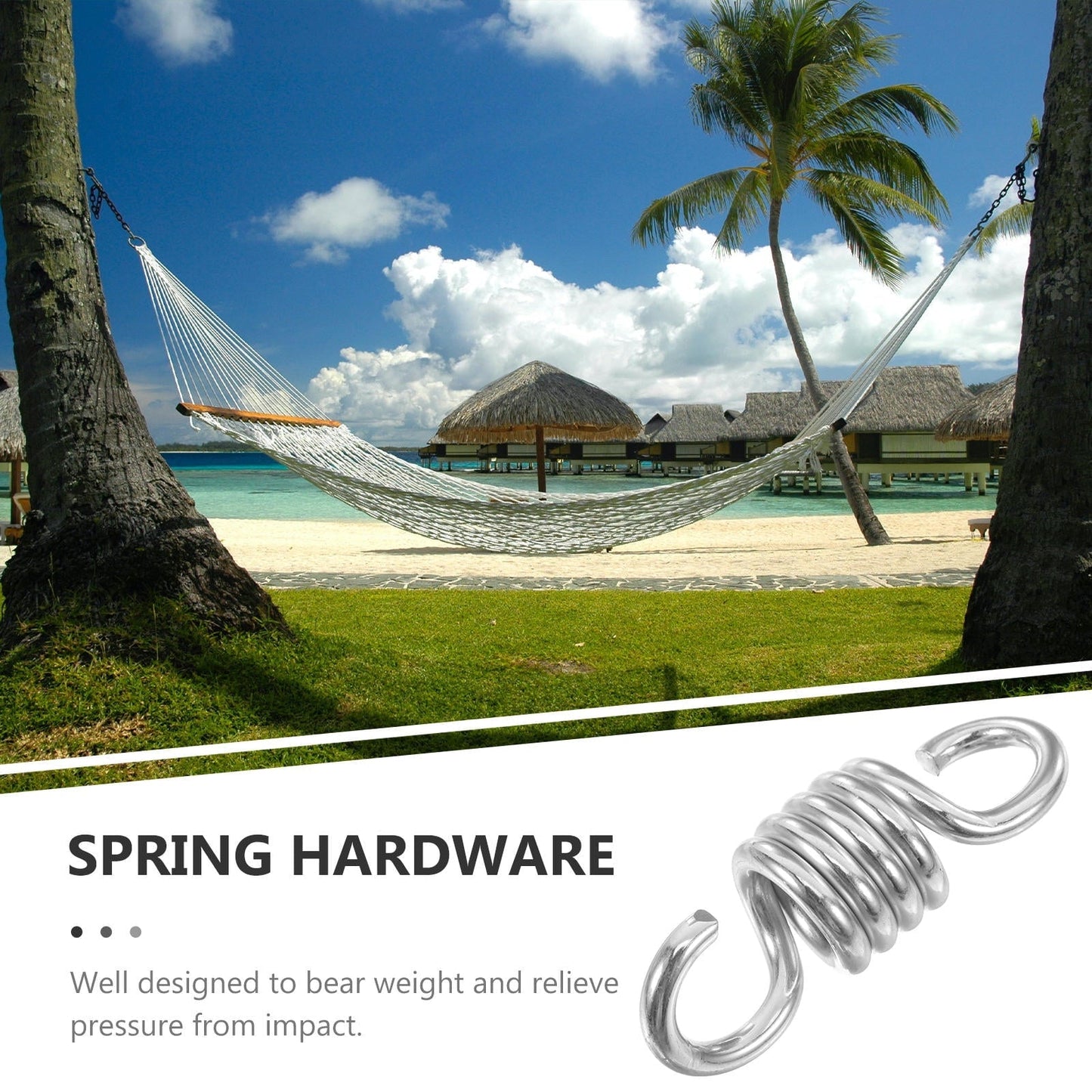 Pawsdot 2Pack Heavy Bag Mount Spring Steel Silver for Punching Bag Smooth Swinging Experience