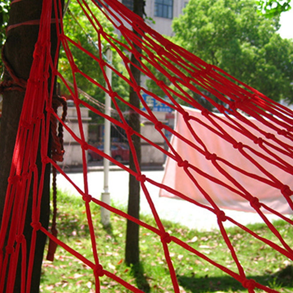 Worgeous 1Pack Hammock for Sleeping Outdoors in Red Breathable Mesh