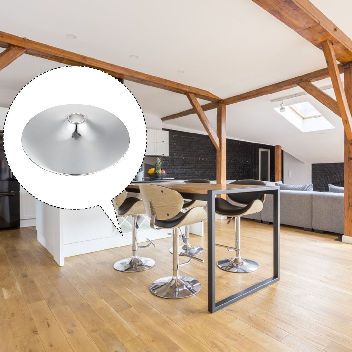 PAMINGONO 1Pcs Stool Round Base Replacement for Bar and Club Decor 38.30X38.30X8.00in