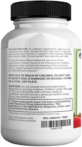 DentamPro Max for Gums and Teeth Health & Fresh Breath - 40 Billion CFU Advanced Oral Probiotics for Mouth Bad Breath, Capsule Supplement (1)