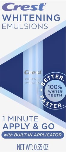 Crest Whitening Emulsions On-the-Go Leave-On Teeth Whitening Gel Pen, 0.35 Oz (10 G)