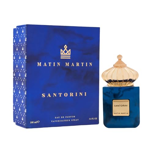 Santorini for Unisex - Arabian Perfume for Women & Men - Long Lasting Spicy Woody Fragrance with Citrus, Floral, Musk, Fresh, Moss Notes - Arabic Cologne - Travel Size - 3.4 oz EDP Spray