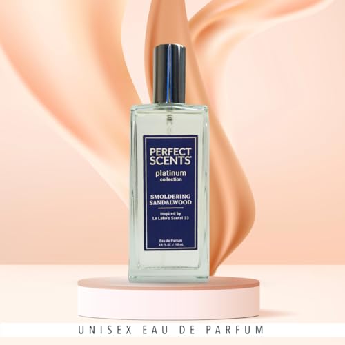 Perfect Scents Fragrances | Inspired by Le Labo’s Santal 33 | Platinum Collection | Smoldering Sandalwood | Unisex Eau de Parfum | Vegan, Paraben & Phthalate Free | Never Tested on Animals | 3.4 Fl Oz
