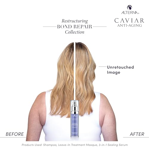 Alterna Caviar Anti-Aging Restructuring Bond Repair Leave In Hair Serum Treatments for Damaged Hair | Sulfate Free, Paraben Free