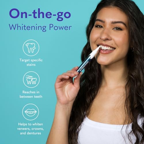 Smileactives Teeth Whitening Pen for White Smile, Fast Tooth Whitener and Stain Remover with Precision Brush Tip, Dental Quality Whitening Gel, Travel Pen, Easy to Use, Vanilla Mint Flavor, 2 Pack