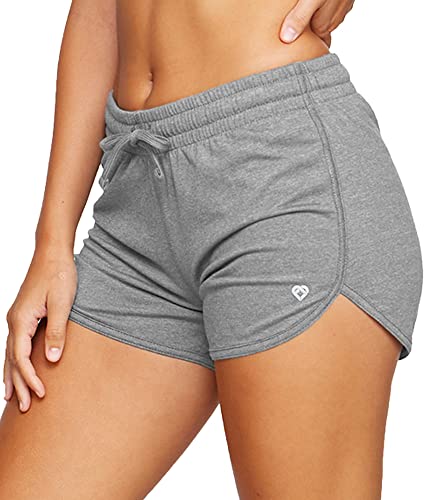 Colosseum Active Women's Simone Cotton Blend Yoga and Running Short (Smoked Pearl, X-Small)