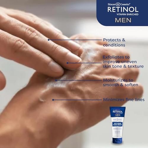 Retinol Anti-Aging Hand Cream – The Original Retinol Brand For Younger Looking Hands –Rich, Velvety Hand Cream Conditions & Protects Skin, Nails & Cuticles (Men's)