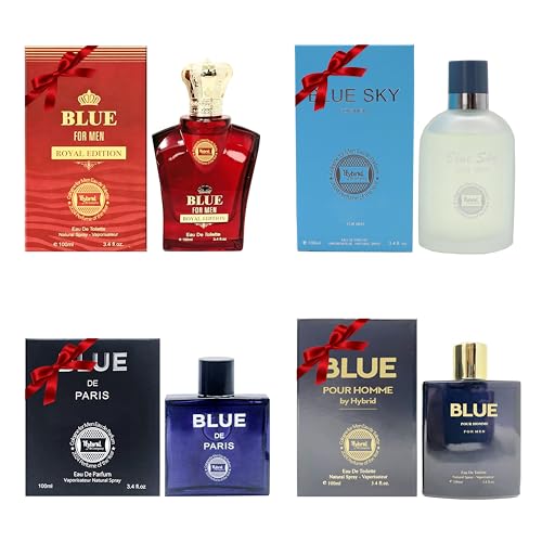 Hybrid & Company Men's 4 Pcs Fresh Sweet Strength Scent Eau De Toilette Perfume