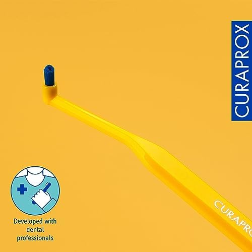 Curaprox CS 1009 Single Toothbrush – Braces, Implants and Isolated Teeth | Ultra-Soft Single Tuft | Targeted Gumline Cleaning