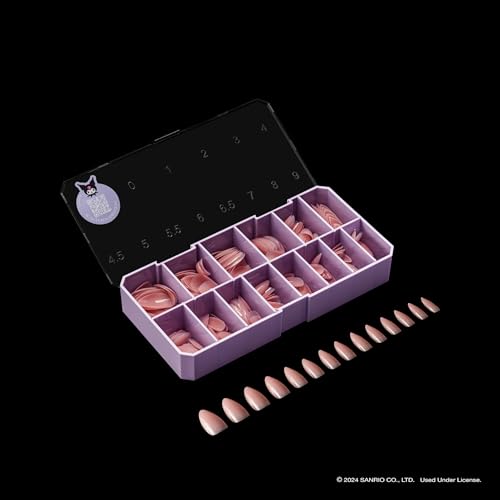 APRÉS x Kuromi™ Gel-X Neutral French Natural Almond Medium Box of Nail Tips (280pcs, 14 Sizes)
