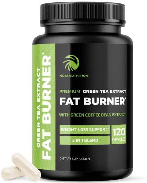 Green Tea Weight Loss Pills for Women & Men | 45% EGCG | Stomach Fat Burner, Metabolism Booster & Appetite Suppressant | Green Tea Fat Burner Diet Pills | Vegan Weight Loss Supplements | 120 Ct