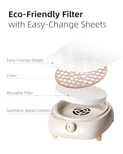 Nail Dust Collector for Nail Tech - Quiet & Powerful 3rd Generation Vacuum Nail Fan Dust Collector Vent, Must Have Nails Tools & Accessories for Nail Art, Professional Nail Tech Supplies