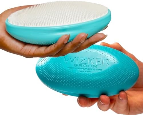 WIZKER® Premium Ingrown Hair Exfoliating Brush: Soft + Firm Face Body Scrubber, Sensitive Skin Exfoliator, Prevents Razor Bumps, Shave, Laser, Wax, Epilation, Dermaplaning – Waterproof, Mold Resistant