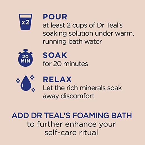 Dr Teal's Pure Epsom Salt, Shea Butter & Almond, 3 lbs (Pack of 4)