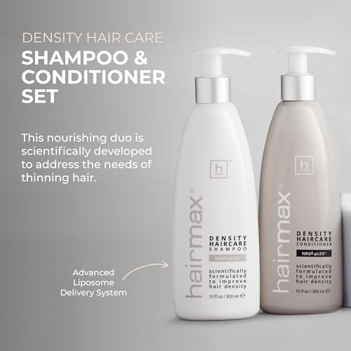 Hairmax Shampoo & Conditioner | Anti Thinning formula | Advanced Hair & Scalp Therapy for Thinning Hair | Cleanses, Hydrates & Strengthens | Sulfate & Paraben-Free | 10 fl oz each