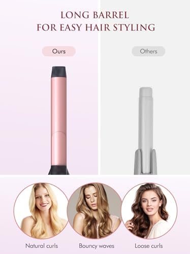 Automatic Rotating Curling Iron 1-inch: LANDOT Easy-to-Use Self Spinning Ceramic Curling Wand for Salon-Worthy Curls & Waves - Quick Heat & Adjustable Temp for All Hair Types