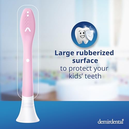Kids Toothbrush Heads Compatible with Philips Sonicare Kids Toothbrush Heads - Replacement Heads Sensitive - Brush Heads from Ages 7 to 10 - Pink - Replaces HX6048-8 Pack