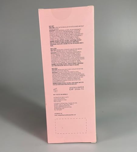 Body & Earth Gift Set - Spa Sets for Women, Perfume, Body Lotion, and Scrub in a Rose Water Box - Perfect Birthday Gifts for Mom Girlfriend Her