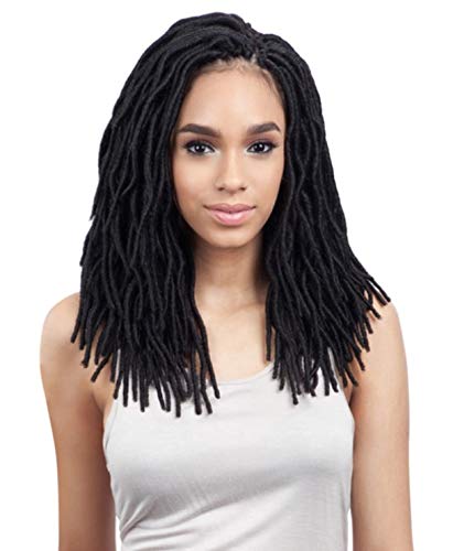 FreeTress Synthetic Hair Crochet Braids 2X Soft Wavy Faux Loc 12" (4-Pack, 99J)