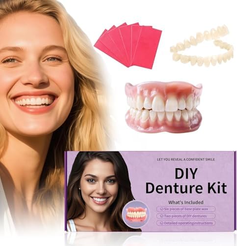 at-Home DIY Denture Kit: Full Set of Upper & Lower False Teeth for DIY Smile Transformation-SQ9