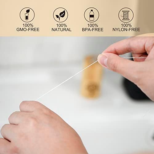 Gaia Guy Silk Dental Floss Refill | Unflavored Natural Silk | 4 spools x 33yds | Compostable, Sustainable & Biodegradable Silk Flossing Thread & Eco-Friendly Packaging