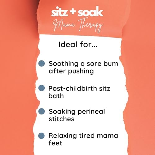 Sitz and Soak Mama Therapy | Postpartum Sitz Bath | Epsom Salt and Essential Oil Postpartum Bath Salts | Non-Toxic | All Natural