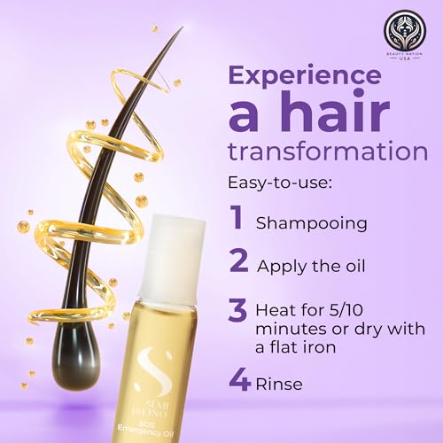 Alfaparf SOS Reconstruction reparative Emergengy oil, treatment for Damaged hair, Hair breakage, Strengthening 6 vials Bundle with Conditioning treatment cap by Beauty Nation