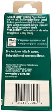 Stim-U-Dent Plaque Removers 6 Packs of 4x25 Picks/Pack (600 Picks) - Mint Flavor (Pack of 6)