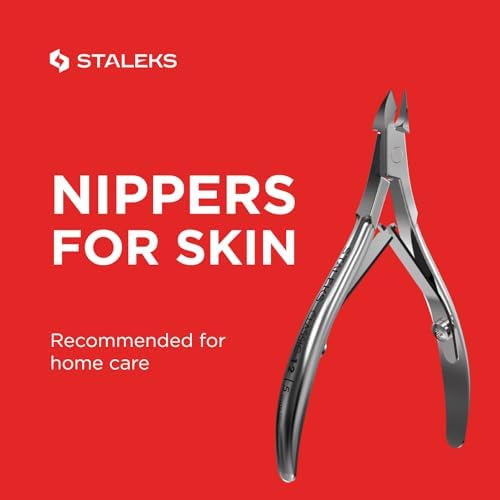 Staleks CLASSIC 12 Cuticle Nippers – 5mm Blade – Stainless Steel – Compact Design – For Home Manicure & Pedicure