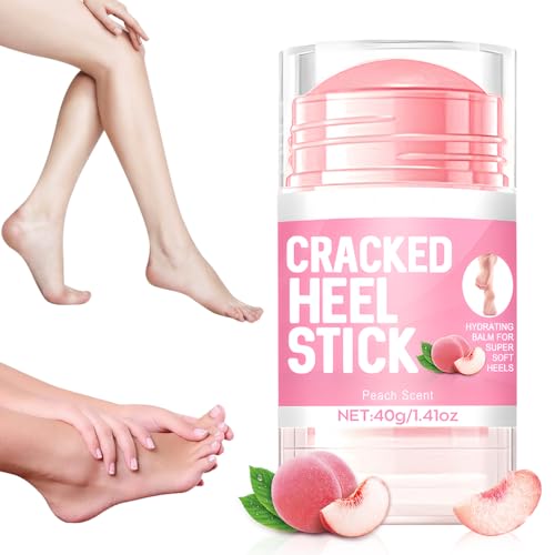 Hydrating and Anti-Cracking Foot Cream, 2025 Upgraded Smooth Steps Foot Therapy Balm, Foot Cream for Dry Cracked Heels and Feet Women Men (Peach, 40g)