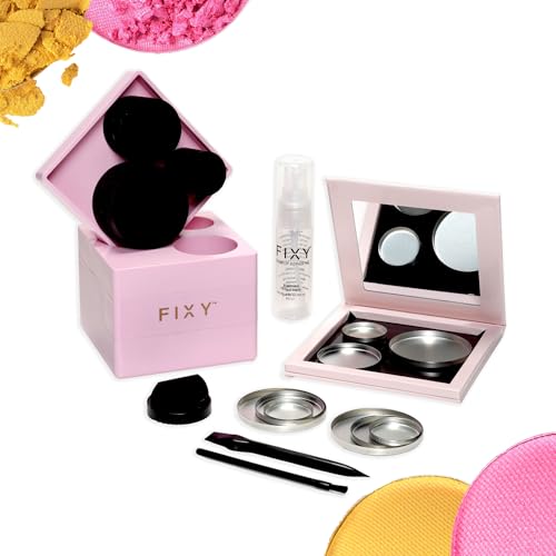 FIXY Makeup Repair Kit - Repressing tool for Eyeshadows, Blush & Highlighter or Depot | Organize Makeup Pans in Makeup Palette with Mirror | Makeup Artist Must Haves