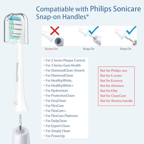 Replacement Toothbrush Heads for Philips Sonicare Replacement Heads, Replacement Brush Head Compatible with Phillips Sonicare Electric Toothbrush, 12 Pack