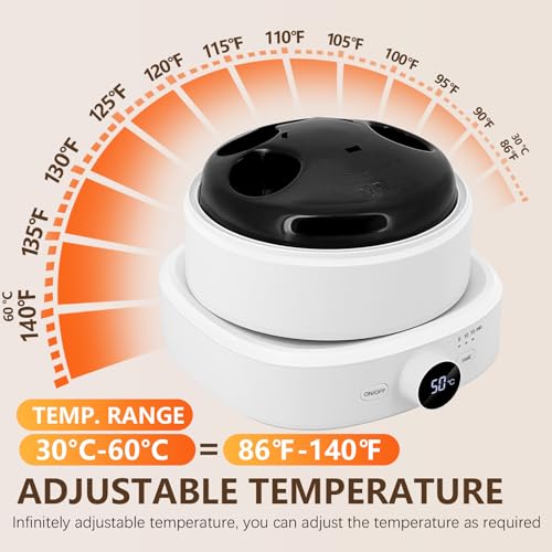 Nail Soaking Bowl Adjustable Temperature, Electric Soak off Bowl Manicure Bowls Nail Polish Remover Machine for Acrylic Nails Dip Gel Removal, with Color Cuticle Pusher