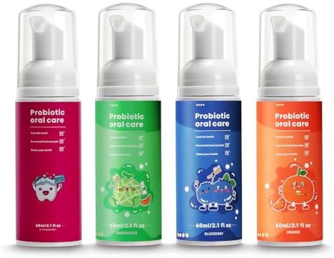 Fluoride Free Foam Kids Toothpaste - ELOTAME Toddler Natural Whitening Toothpaste with Mix Mint Flavor, Organic Travel for U Shaped Toothbrush