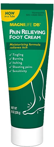 MagniLife DB Foot Cream, Calming Relief for Burning, Tingling, Shooting & Stabbing Foot Sensations - Soothes Dry, Cracked, Itchy, Sensitive Skin (8 oz Tube)