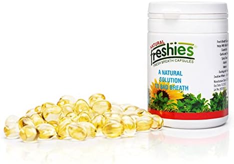 Freshies Gel Capsules for Bad Breath- Organic Peppermint and Parsley Oil Stomach Mint Breath Fresheners- Keto Friendly- Fresh Breath for 3+ Hours- 90 Count