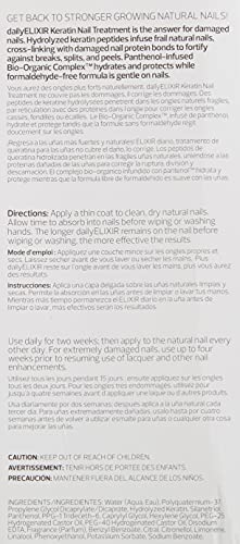 Morgan Taylor Daily Elixir Keratin Treatment - Instant Nail Repair with 20% Active Ingredients, Hydrolyzed Keratin Peptides, 7-Free Formula for Stronger, Healthier Nails, 0.5 oz.