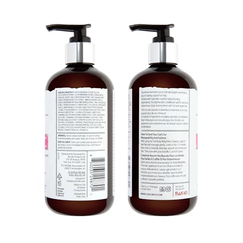 CURLSMITH - Full Body Milk Hair Conditioner, Volumizing and Hydrating for Wavy, Curly or Coily Hair, Vegan (355ml/12fl oz)